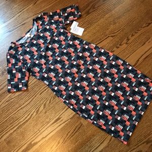 LuLaRoe Julia Dress, NWT, Medium, Pixelated